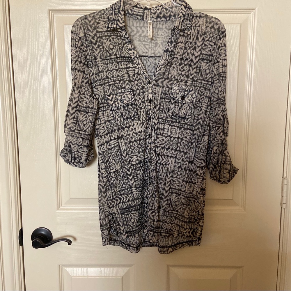 Printed Casual Button down